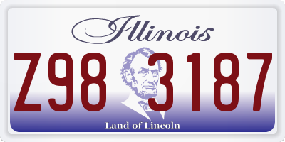 IL license plate Z983187