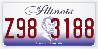 IL license plate Z983188