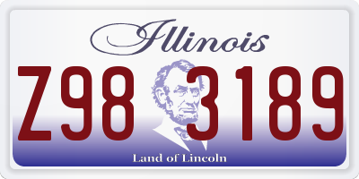 IL license plate Z983189