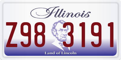 IL license plate Z983191