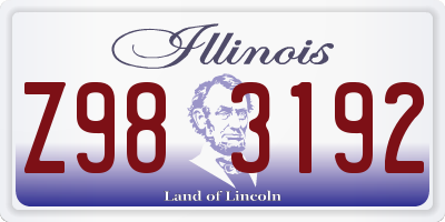 IL license plate Z983192