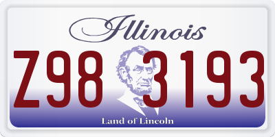 IL license plate Z983193