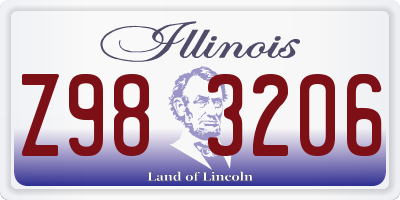 IL license plate Z983206