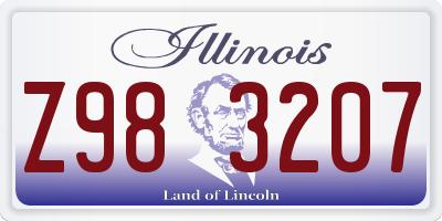 IL license plate Z983207