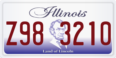 IL license plate Z983210