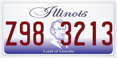 IL license plate Z983213