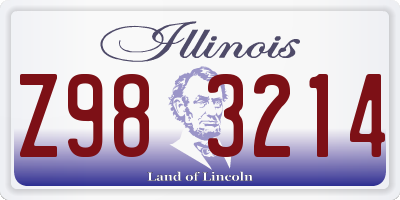 IL license plate Z983214