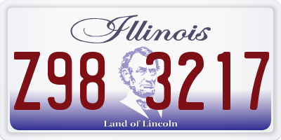 IL license plate Z983217