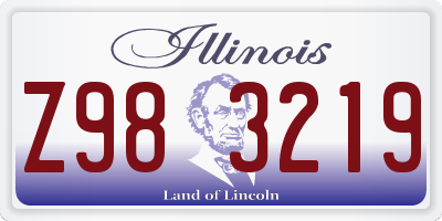 IL license plate Z983219