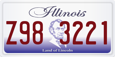 IL license plate Z983221