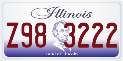 IL license plate Z983222