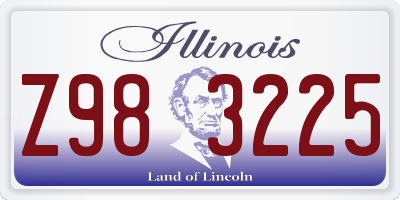 IL license plate Z983225