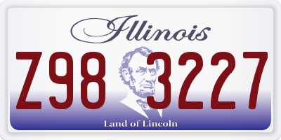 IL license plate Z983227