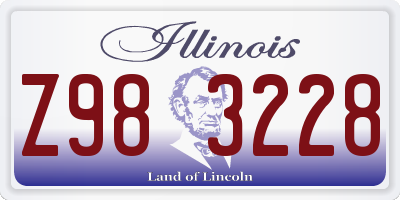 IL license plate Z983228