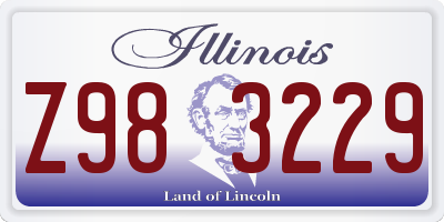 IL license plate Z983229