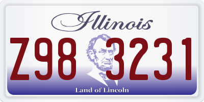 IL license plate Z983231