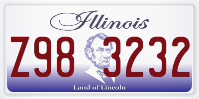 IL license plate Z983232