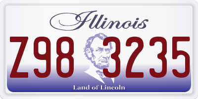 IL license plate Z983235