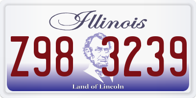 IL license plate Z983239