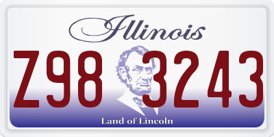 IL license plate Z983243