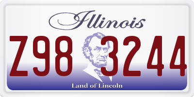 IL license plate Z983244