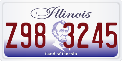 IL license plate Z983245