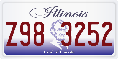 IL license plate Z983252