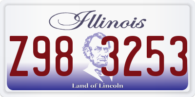 IL license plate Z983253