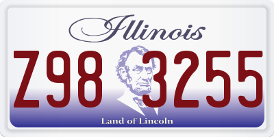 IL license plate Z983255