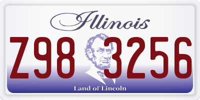 IL license plate Z983256