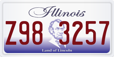 IL license plate Z983257