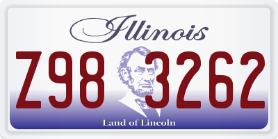 IL license plate Z983262