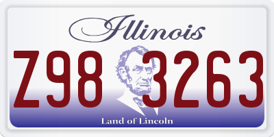 IL license plate Z983263