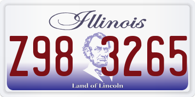 IL license plate Z983265