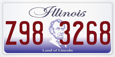 IL license plate Z983268