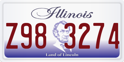 IL license plate Z983274