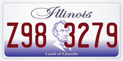 IL license plate Z983279