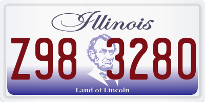 IL license plate Z983280