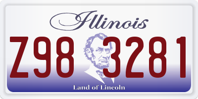 IL license plate Z983281