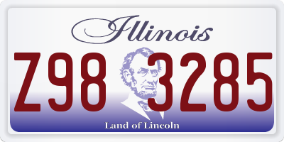 IL license plate Z983285