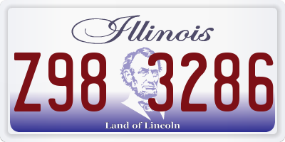 IL license plate Z983286