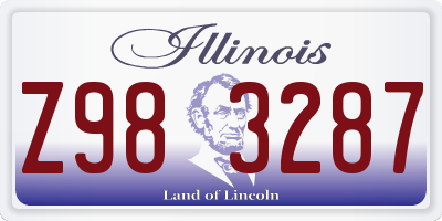 IL license plate Z983287