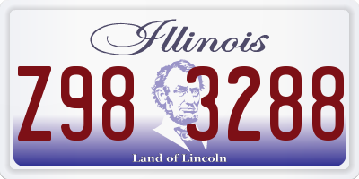 IL license plate Z983288