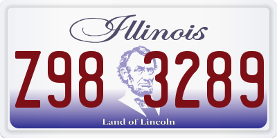 IL license plate Z983289