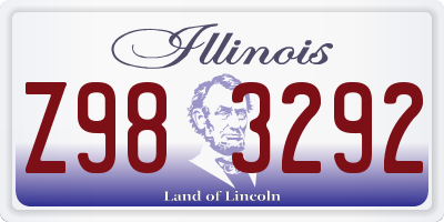 IL license plate Z983292