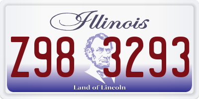 IL license plate Z983293