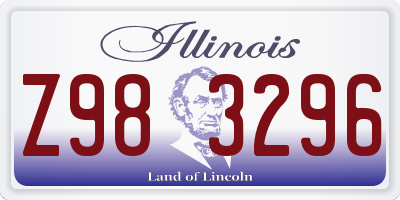 IL license plate Z983296