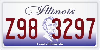 IL license plate Z983297