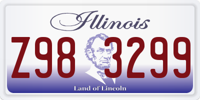 IL license plate Z983299