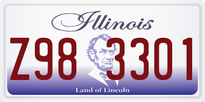 IL license plate Z983301
